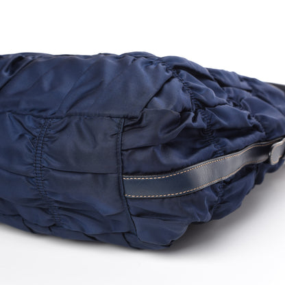 Prada Tessuto Nylon Gaufre Tote Blue 7 of 10