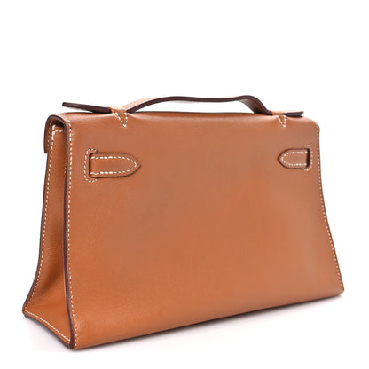 Hermes Swift Kelly Pochette Clutch Gold 3 of 10