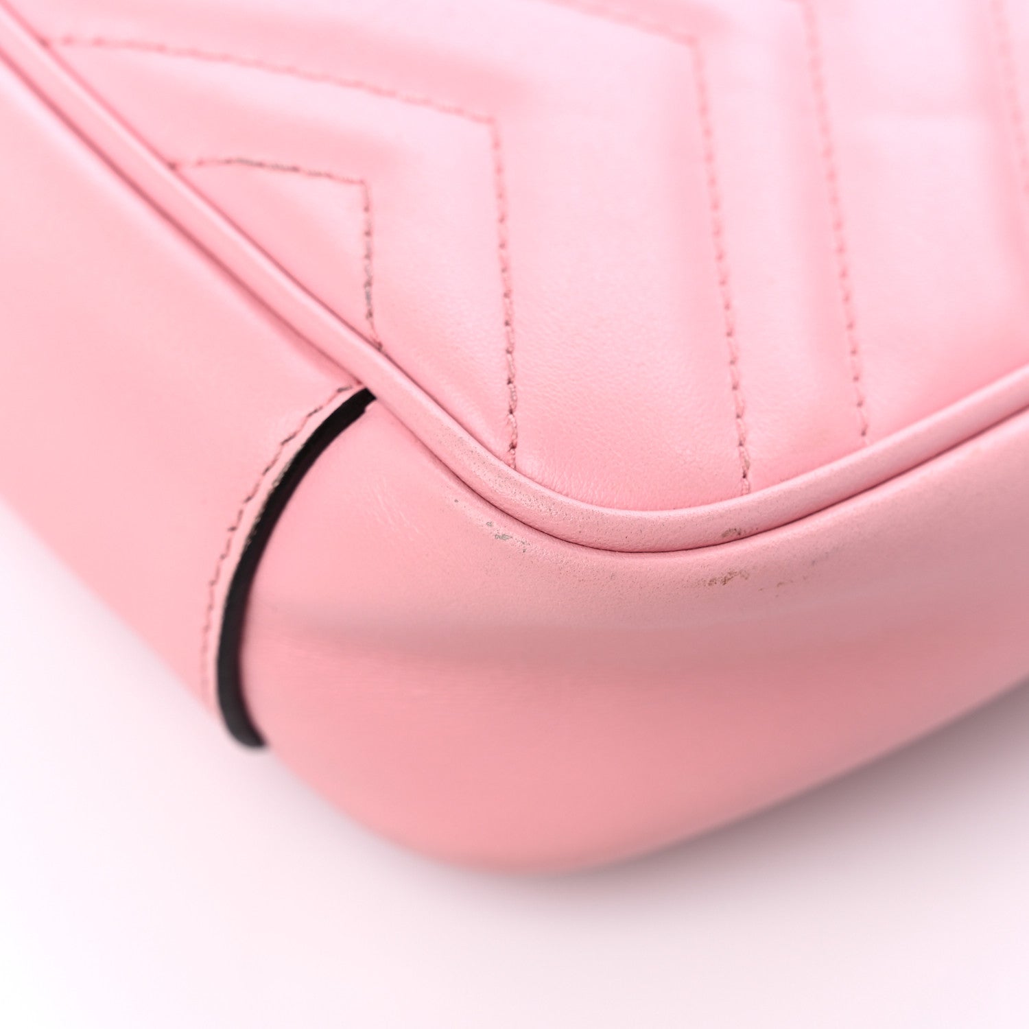 Gucci Calfskin Matelasse Mini GG Marmont Shoulder Bag Wild Rose 11 of 16