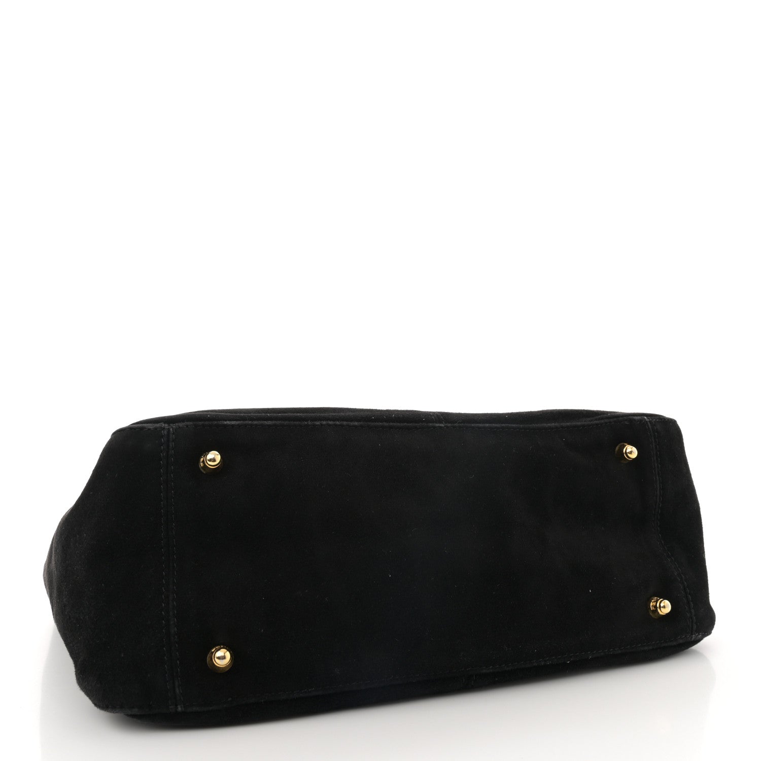 Fendi Suede Calfskin Holdall Tote Black 4 of 11