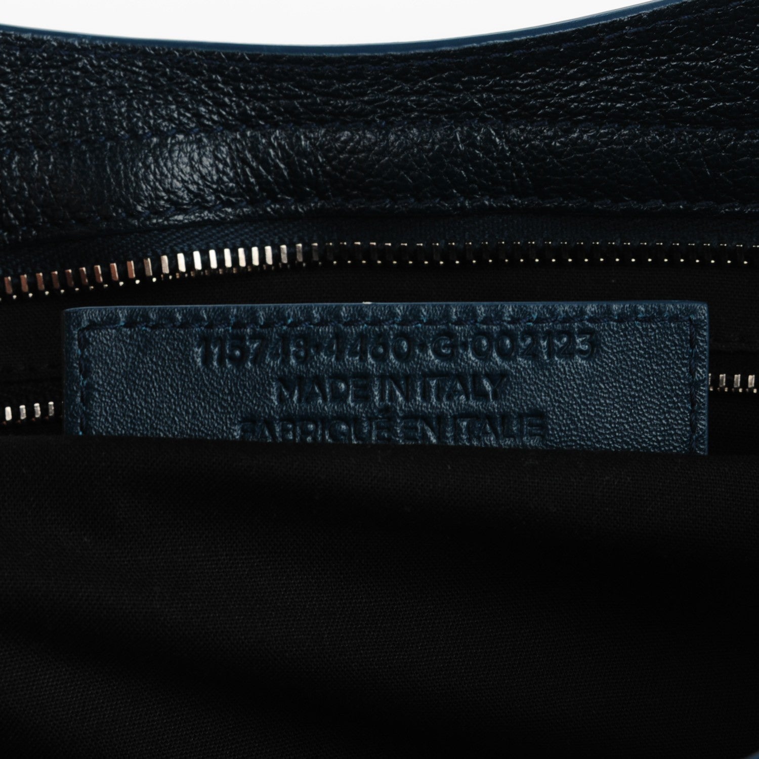 Balenciaga Chevre Silver Metallic Edge Hardware City Bleu Paon 7 of 14