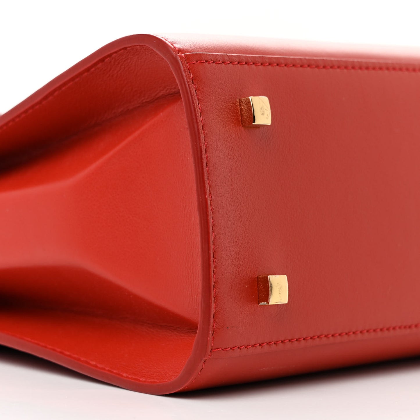 Calfskin MM Tempete Satchel Scarlet Red