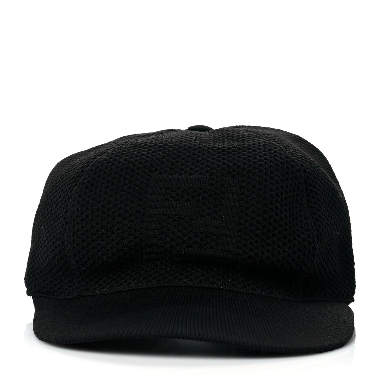 Mesh Tonal Knit FF Baseball Hat Black
