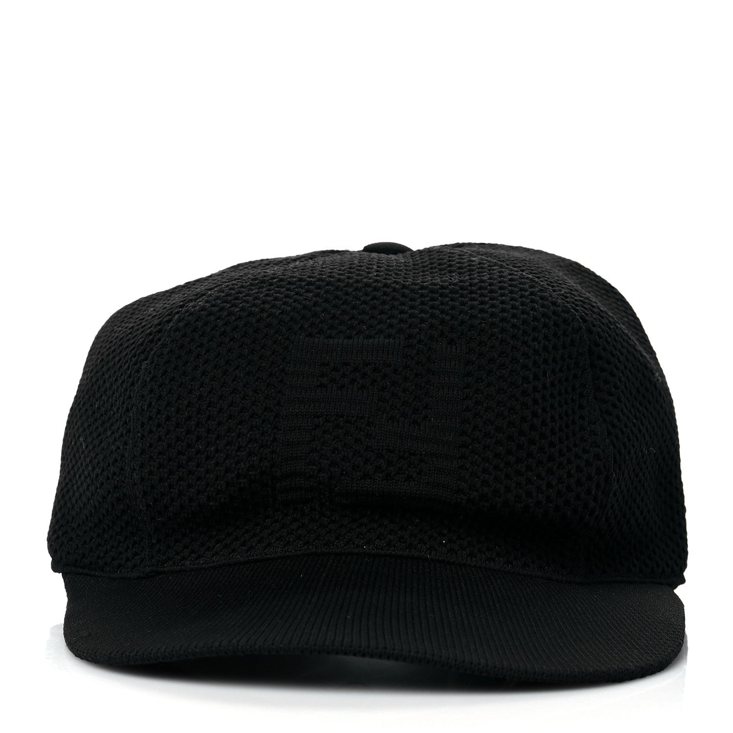 Fendi Mesh Tonal Knit FF Baseball Hat Black 3 of 7