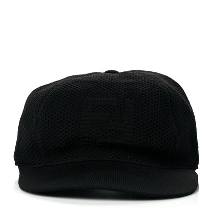 Fendi Mesh Tonal Knit FF Baseball Hat Black 3 of 7