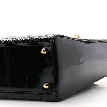 Christian Dior Patent Cannage Large Lady Dior Black 10 of 10