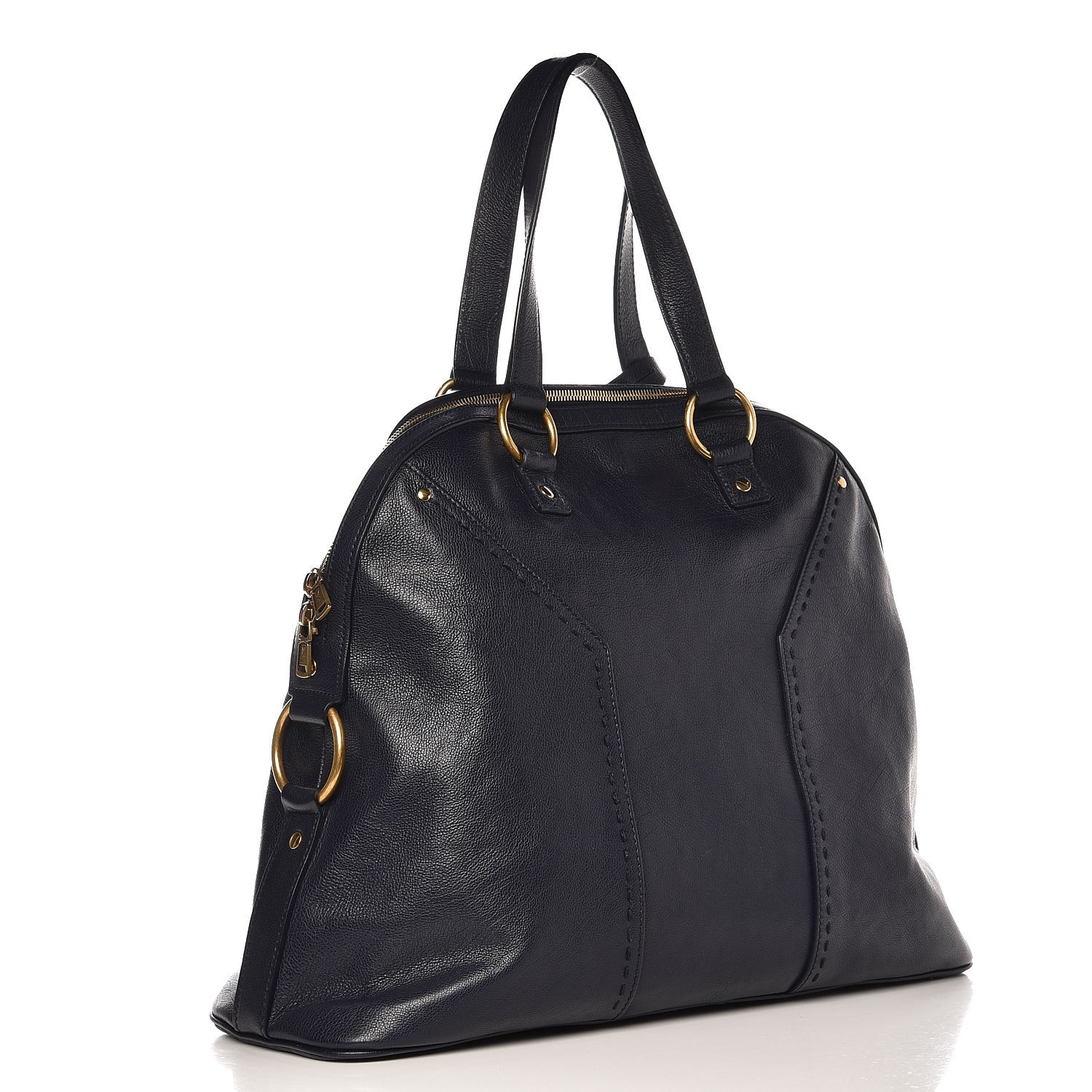 Saint Laurent Calfskin Oversized Muse Navy Blue 3 of 6