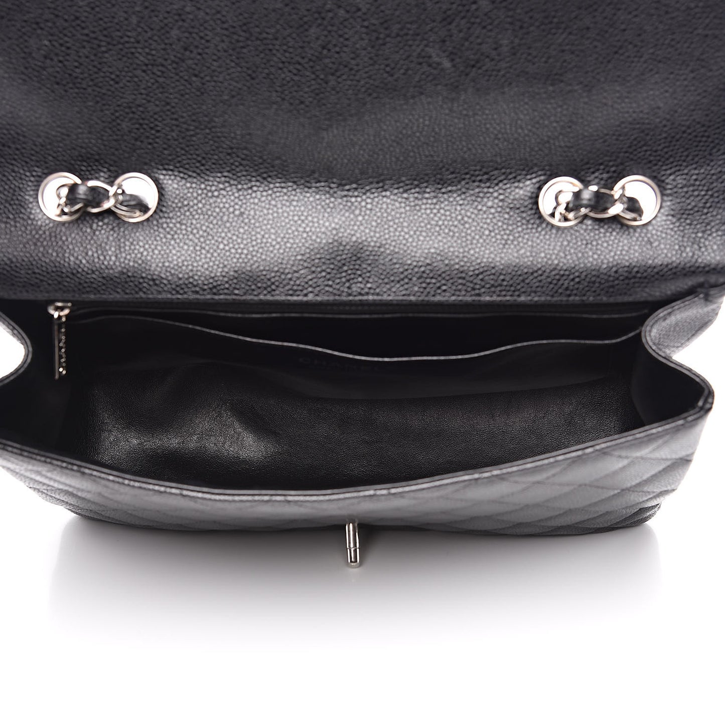 Caviar Quilted Jumbo Single Flap Black