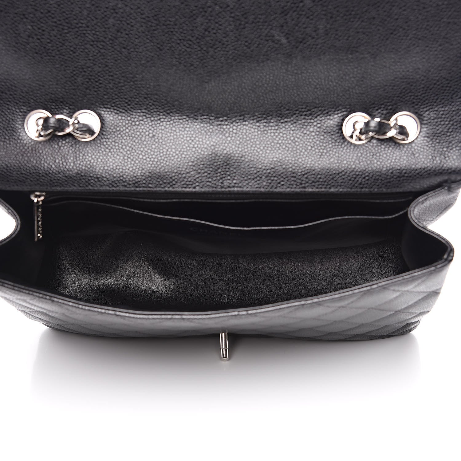 Chanel Caviar Quilted Jumbo Single Flap Black 5 of 15