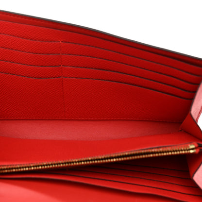 Hermes Epsom Constance Long Wallet Rose Jaipur 5 of 8