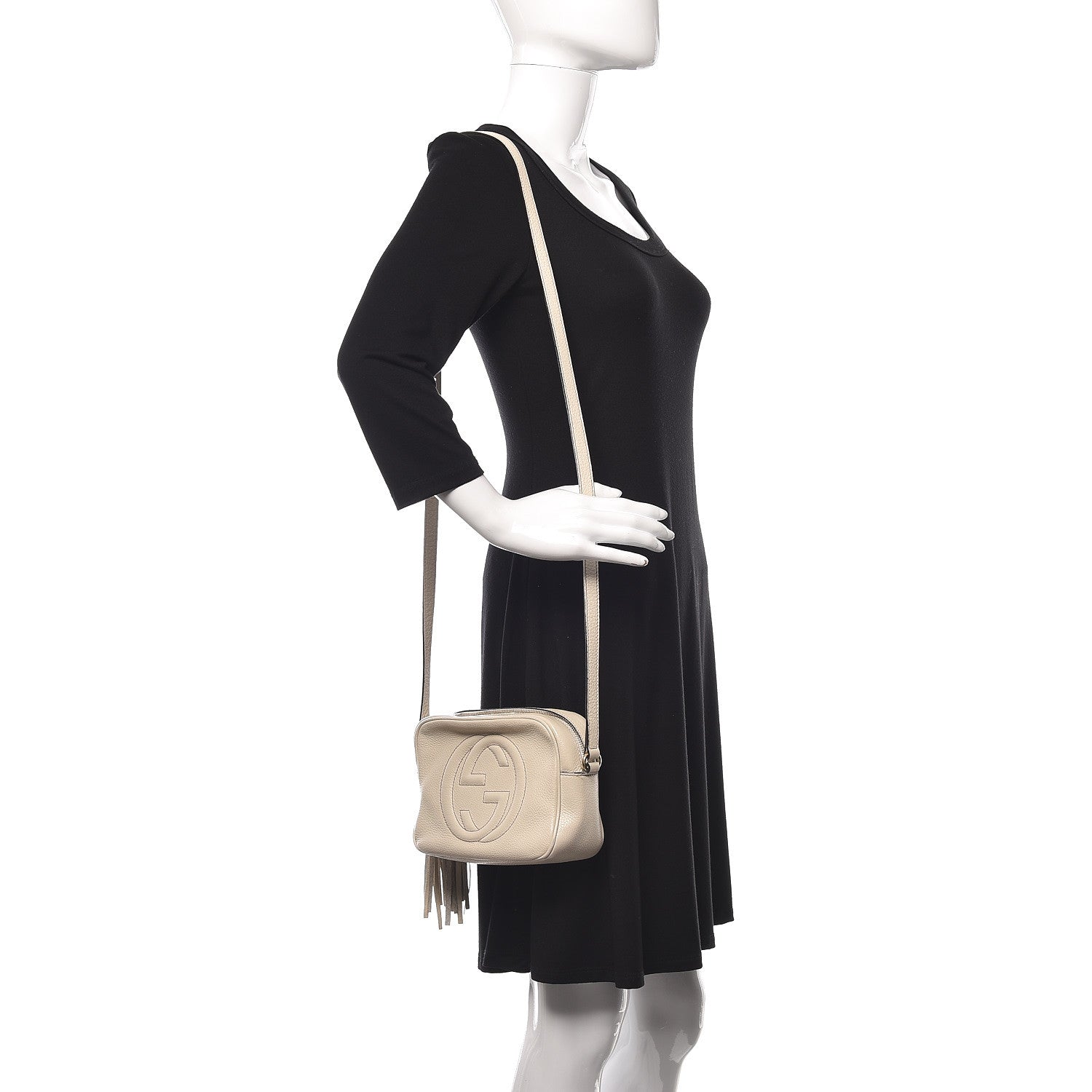 Gucci Pebbled Calfskin Small Soho Disco Bag Off White 2 of 19