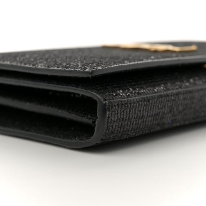 Saint Laurent Glitter Classic Monogram Galactica Chain Wallet Black 9 of 11