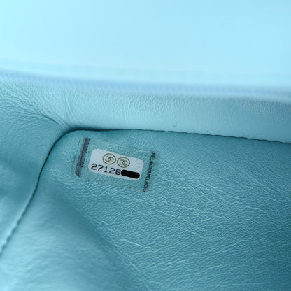 Chanel Lambskin Quilted Mini Rectangular Flap Neon Blue 7 of 12