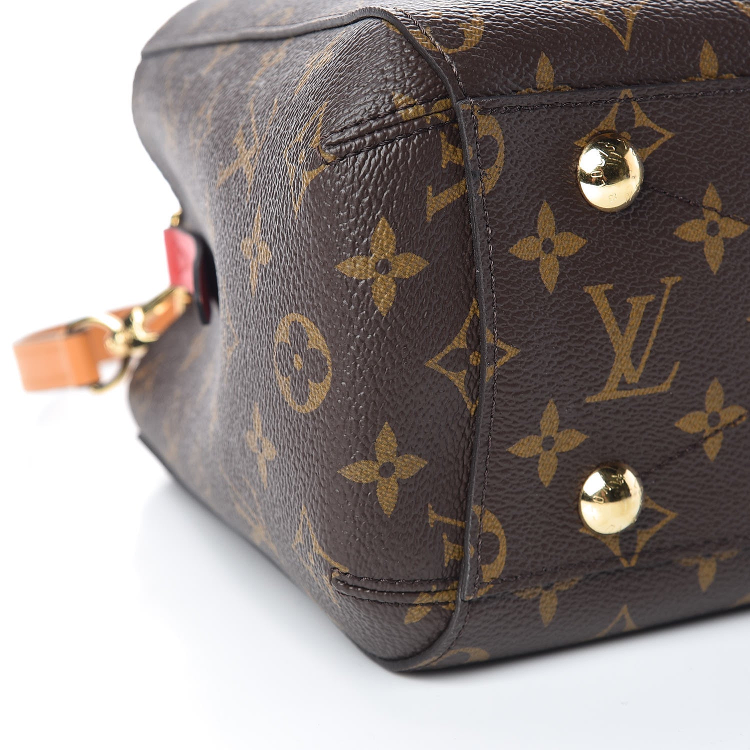 Louis Vuitton Monogram Braided Montaigne BB Coquelicot Creme Safran Peach 9 of 10