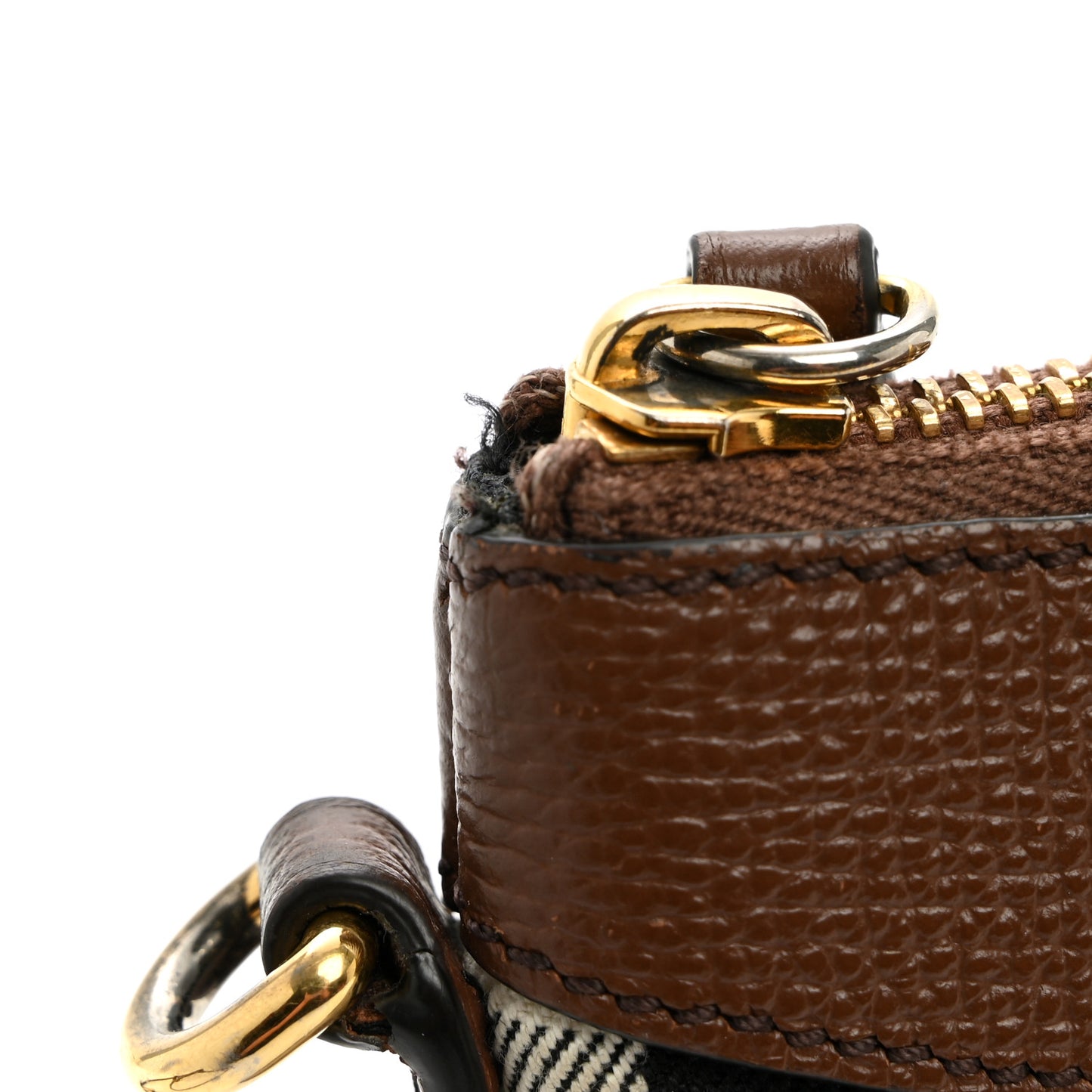 House Check Derby Peyton Crossbody Clutch Bag Tan