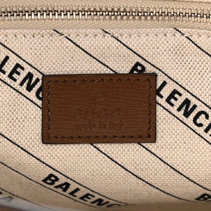 Balenciaga X GUCCI GG Monogram Azalea Calfskin Neo Classic Silver Hardware Medium City Beige Ebony Brown Sugar 6 of 10