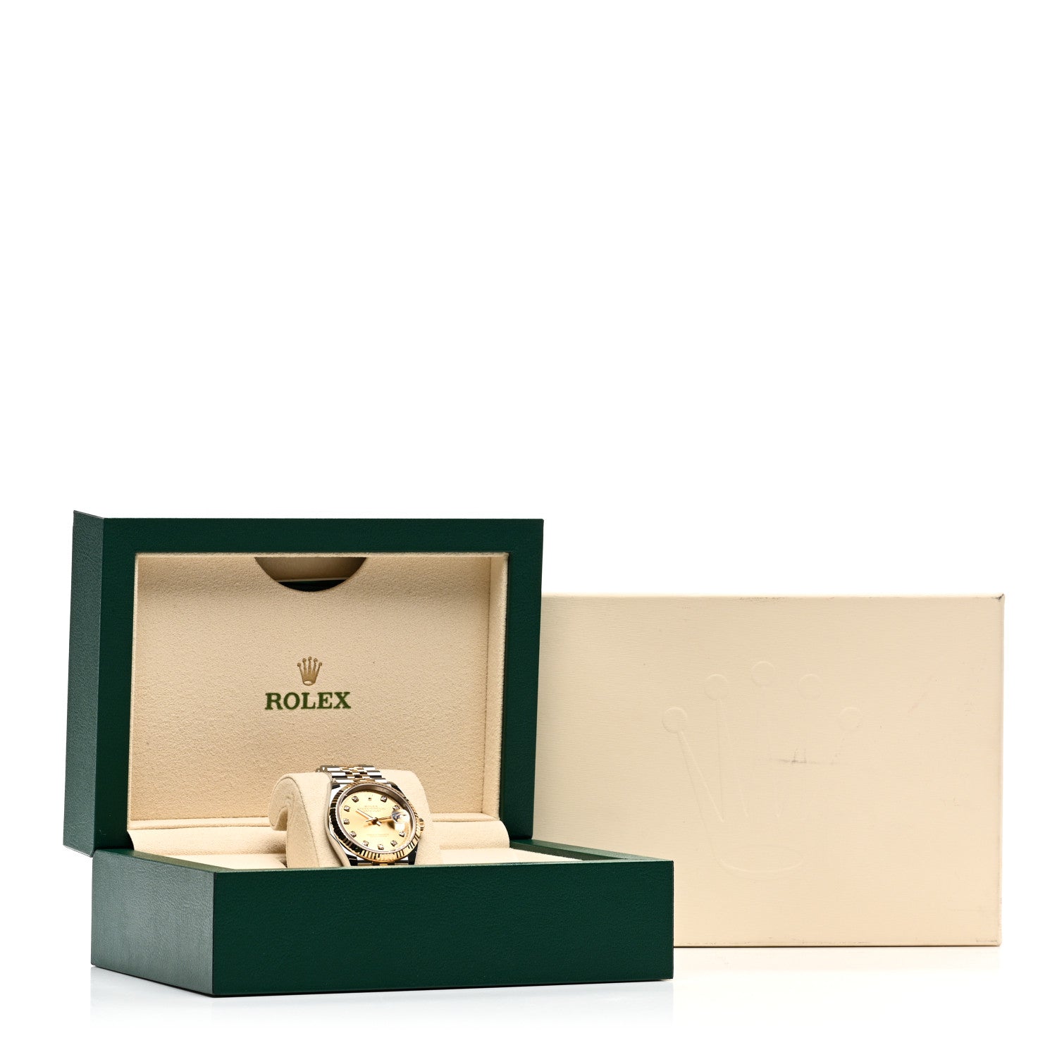 Rolex Stainless Steel 18K Yellow Gold Diamond 36mm Oyster Perpetual Datejust Watch Champagne 126233 5 of 5
