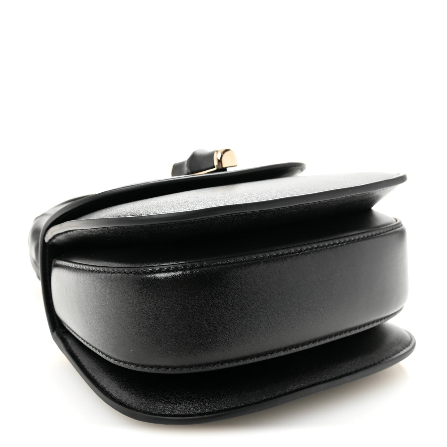 Boarded Dyana Lux Calfskin Mini Bamboo 1947 Top Handle Bag Black