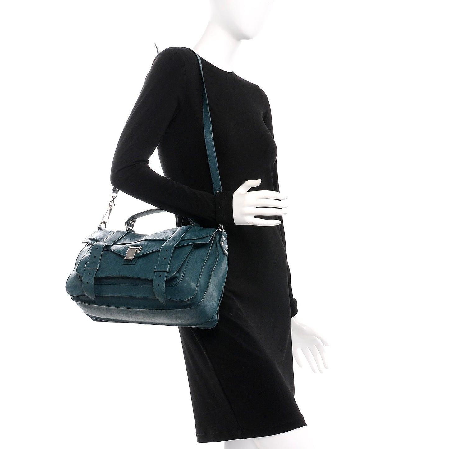 Lambskin Medium PS1 Satchel Dark Teal