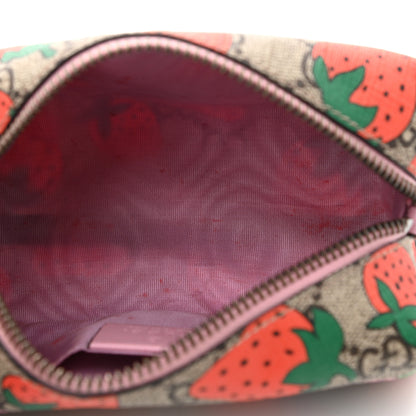 Gucci GG Supreme Monogram Strawberry Cosmetic Case 5 of 7