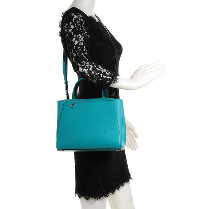 Fendi Vitello Elite Flamingo Petite 2Jours Tote Lago 2 of 9