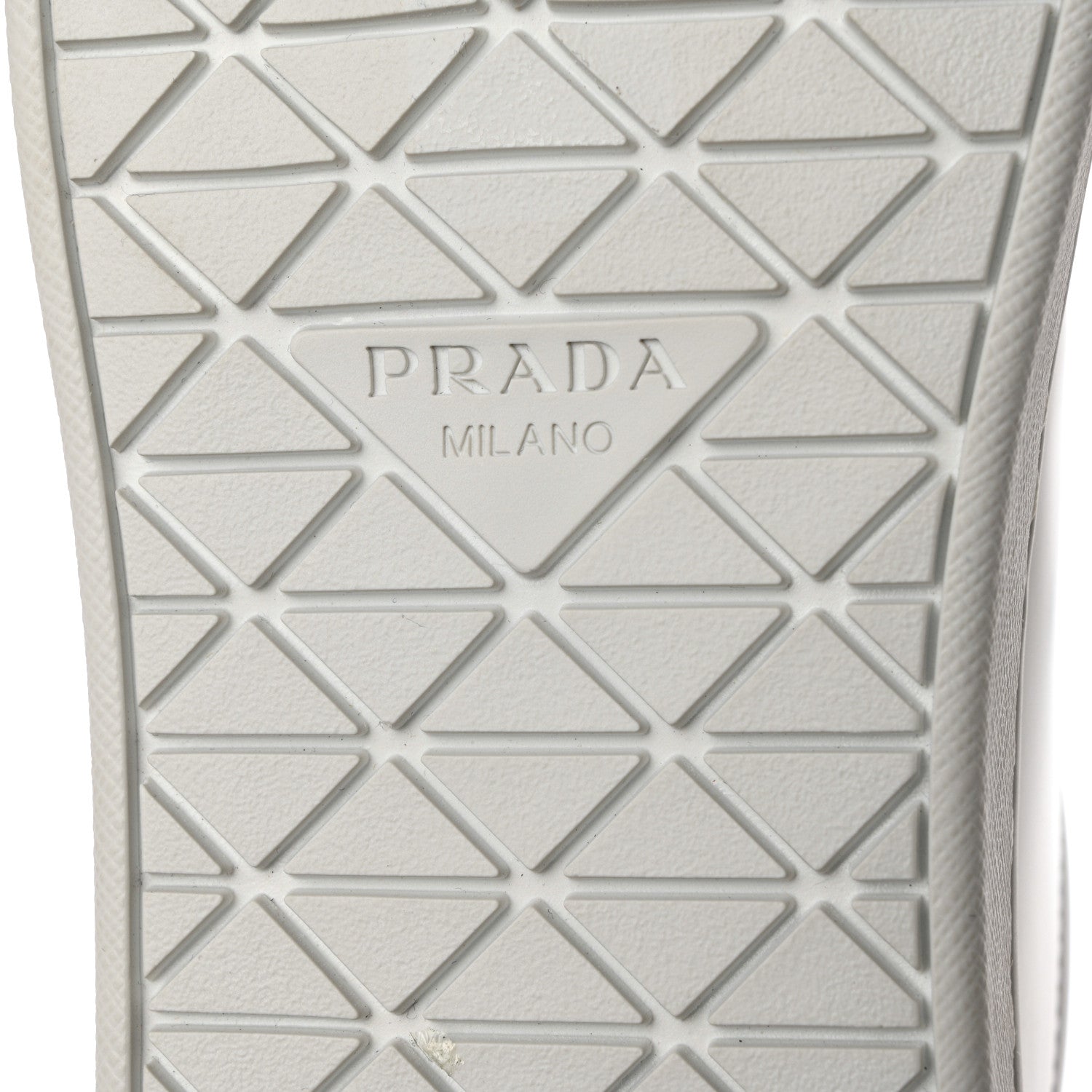 Prada Spazzolato Rois Metal Triangle Logo 25mm Sneakers 36 White Mango 8 of 10