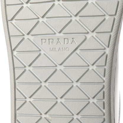 Prada Spazzolato Rois Metal Triangle Logo 25mm Sneakers 36 White Mango 8 of 10