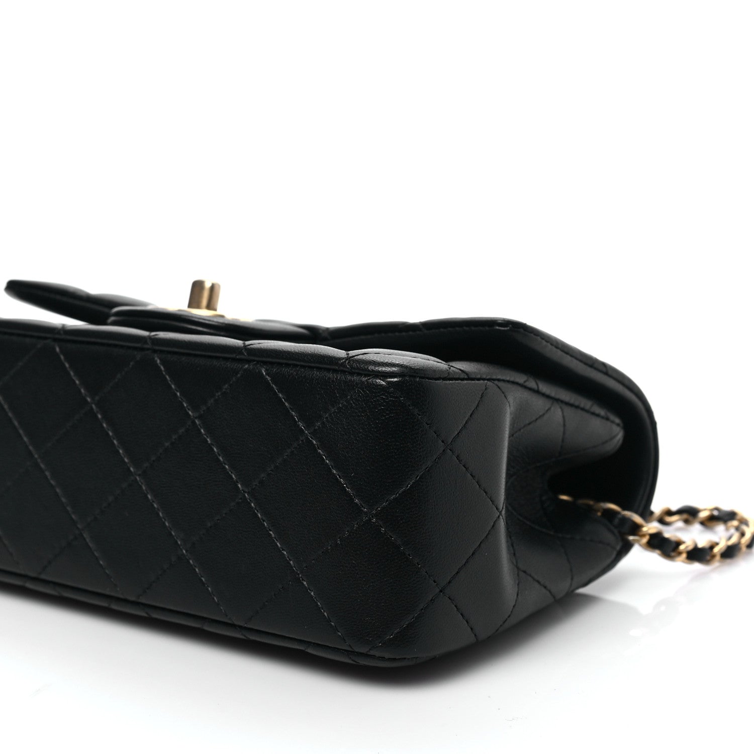 Chanel Lambskin Quilted Metal Mini Top Handle Rectangular Flap Black 8 of 8