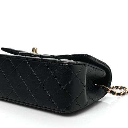 Chanel Lambskin Quilted Metal Mini Top Handle Rectangular Flap Black 8 of 8