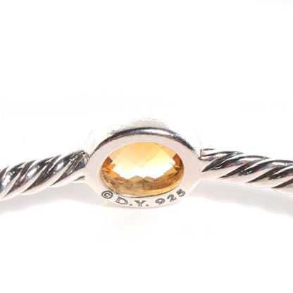 David Yurman Sterling Silver Renaissance Oval Station Bangle Citrine 5 of 5