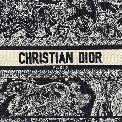 Christian Dior Canvas Embroidered Small Dioriviera Toile De Jouy Book Tote Blue 7 of 9