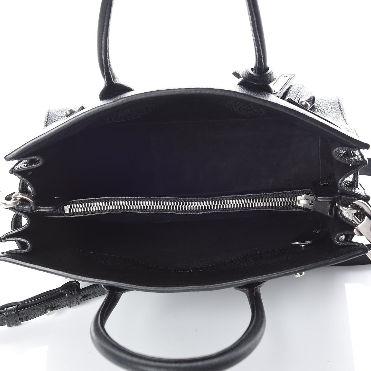 Grained Calfskin Baby Sac De Jour Souple Black