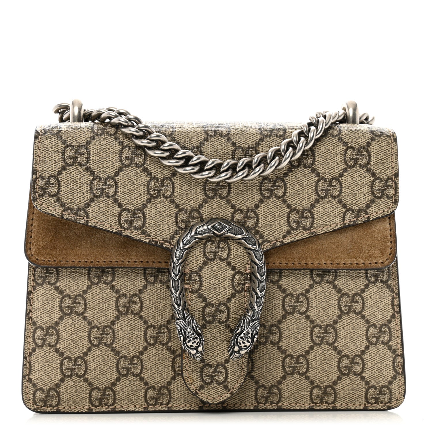 Gucci GG Supreme Monogram Mini Dionysus Shoulder Bag Taupe 1 of 13