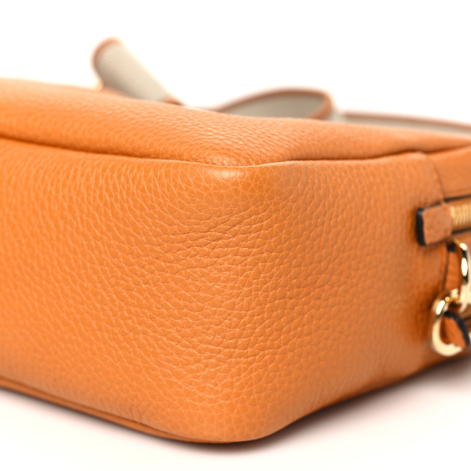 Prada Vitello Daino Soft Medium Double Zip Shoulder Bag Amber 10 of 11