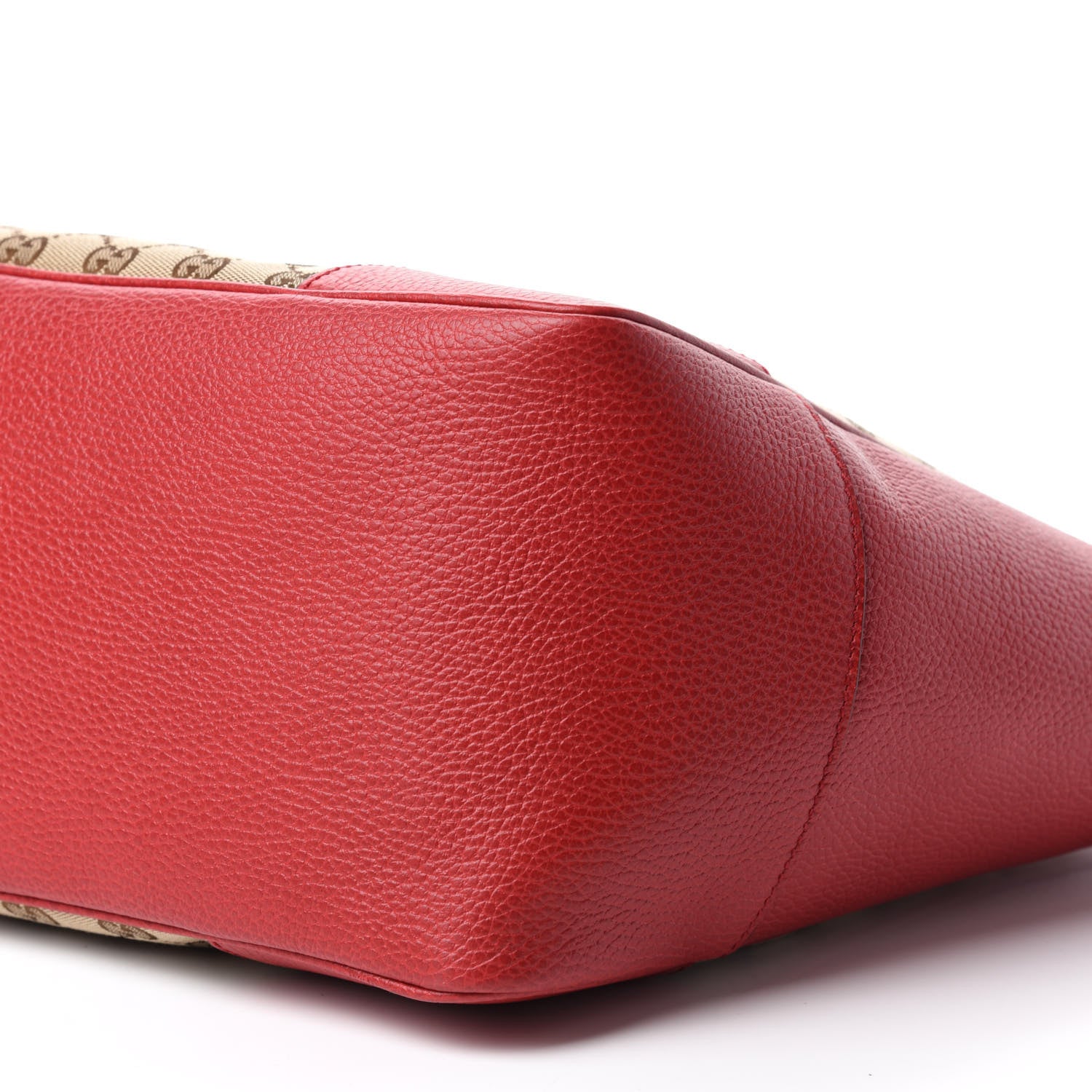 Gucci Monogram Bree Zippered Tote Beige Red 7 of 10