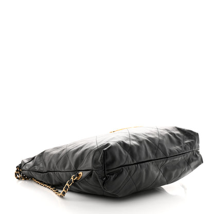 Chanel Shiny Calfskin Quilted Chanel 22 Backpack Black 4 of 10