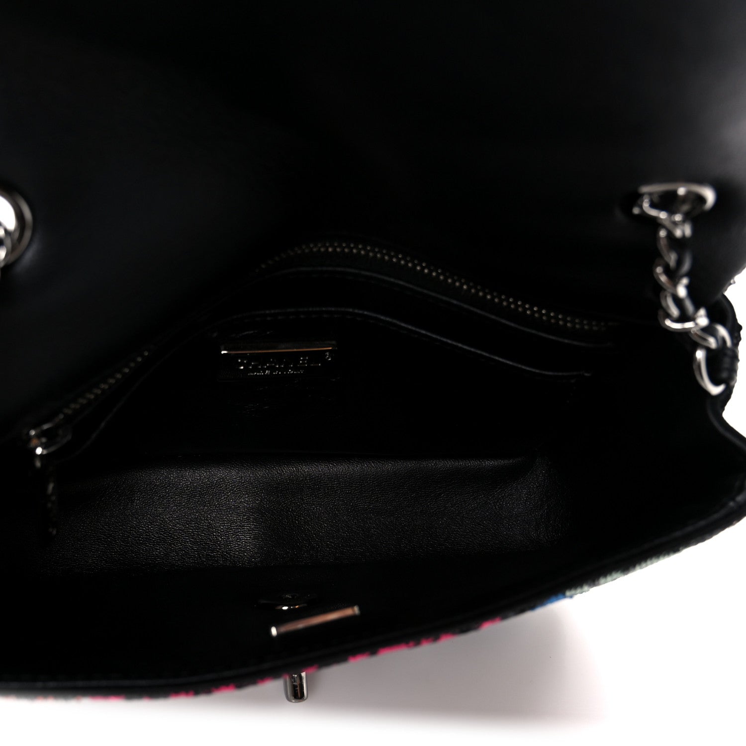 Chanel Sequin Logo Small Flap Ruthenium Multicolor 5 of 11