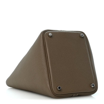 Hermes Taurillon Clemence Picotin Lock 18 PM Etoupe 4 of 11