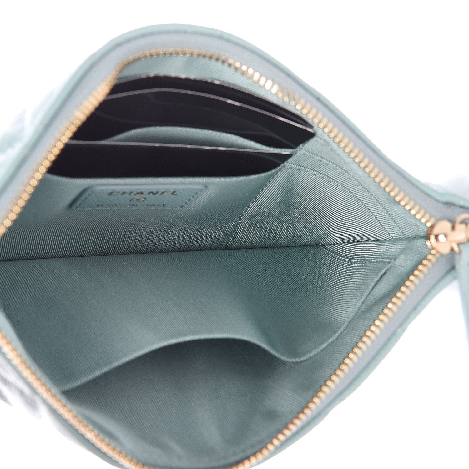 Chanel Caviar Quilted Cosmetic Case Light Blue 5 of 8