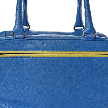 Bottega Veneta Madras Goatskin Heritage Brera Signal Blue New Chartreuse 9 of 12