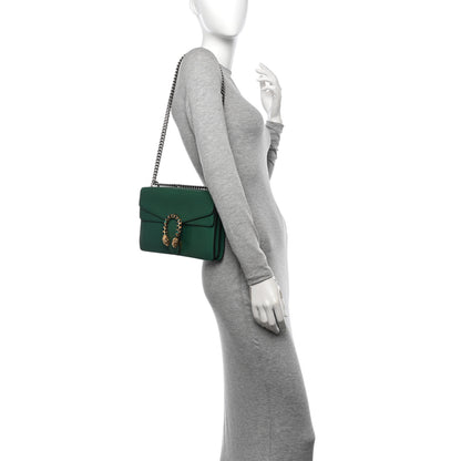 Gucci Pebbled Calfskin Small Dionysus Shoulder Bag Emerald 2 of 14