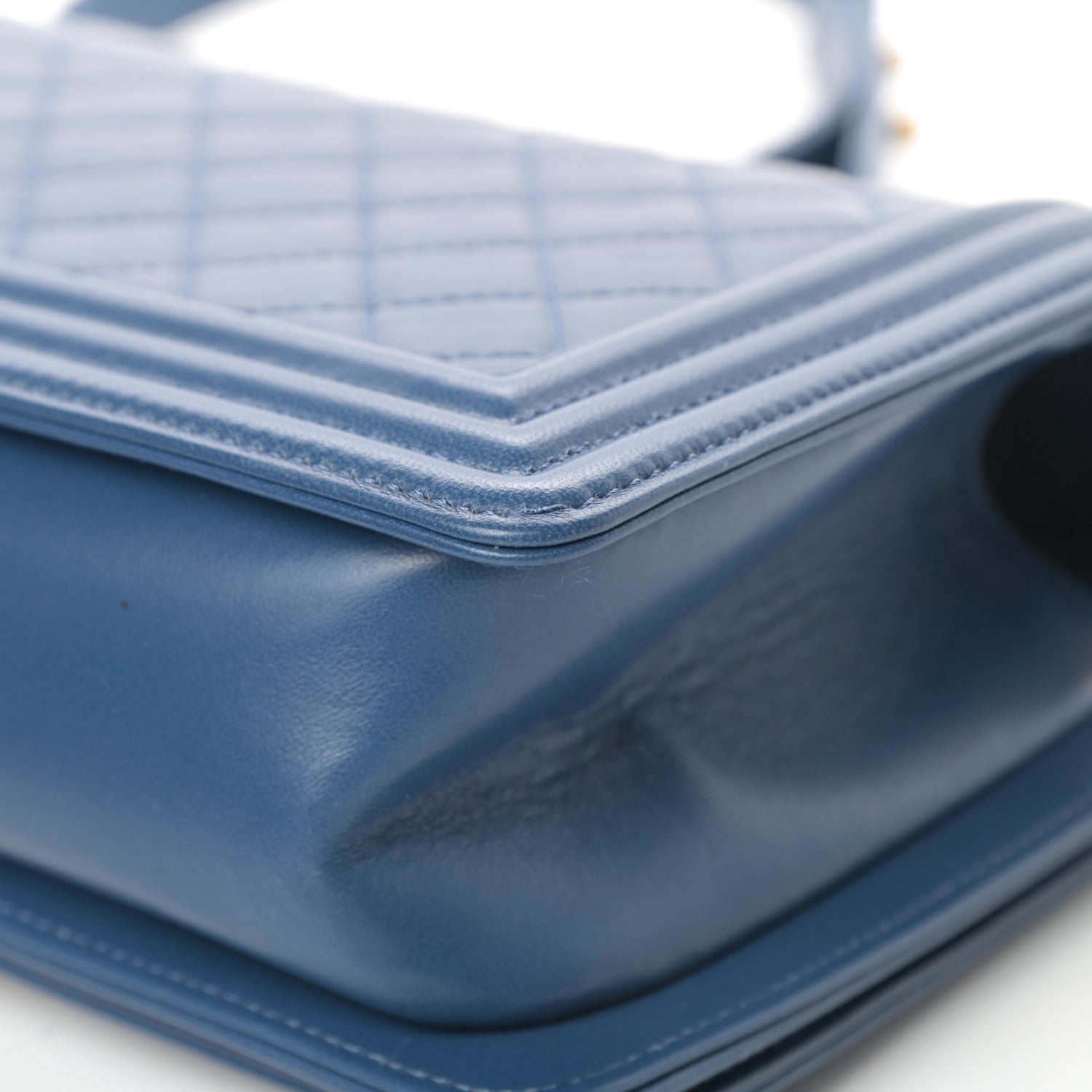 Chanel Lambskin Quilted Medium Boy Flap Blue 10 of 15