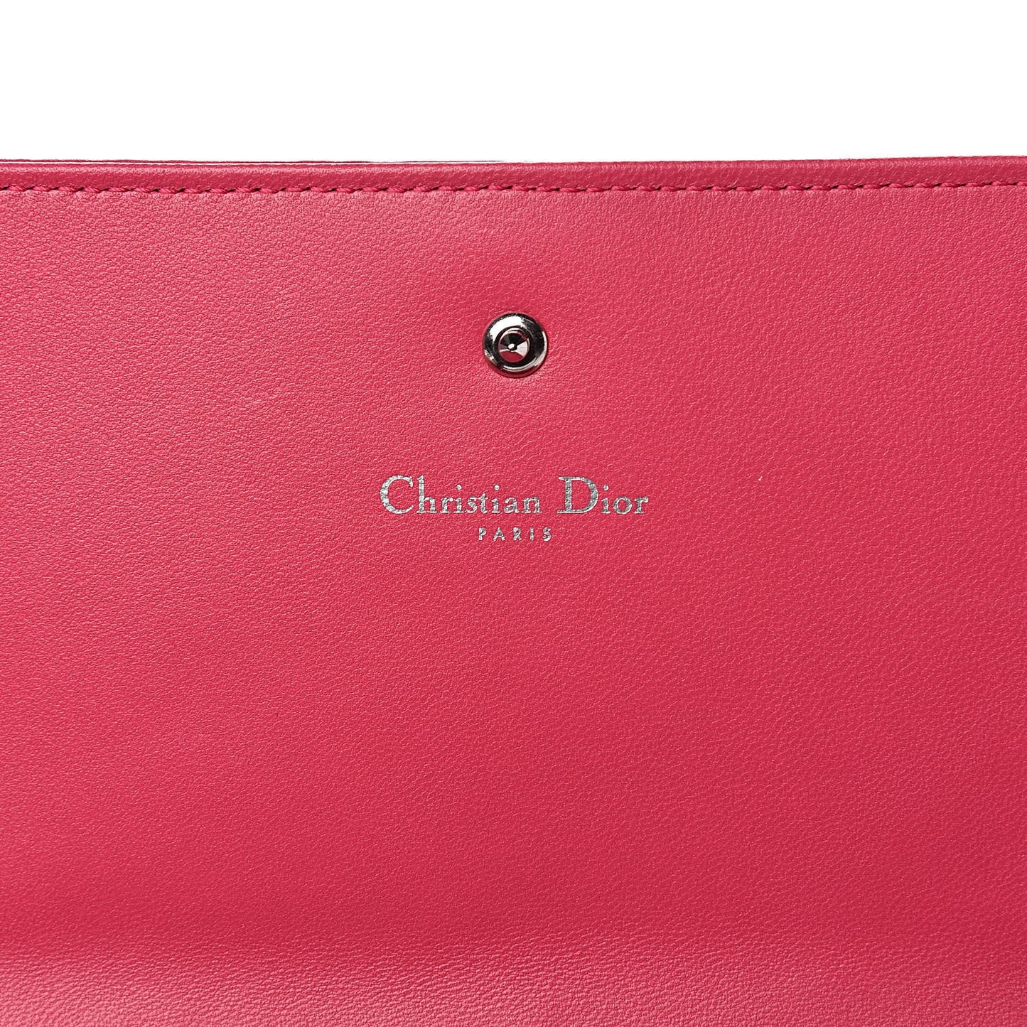 Lambskin Diorama Croisiere Chain Wallet Fuchsia