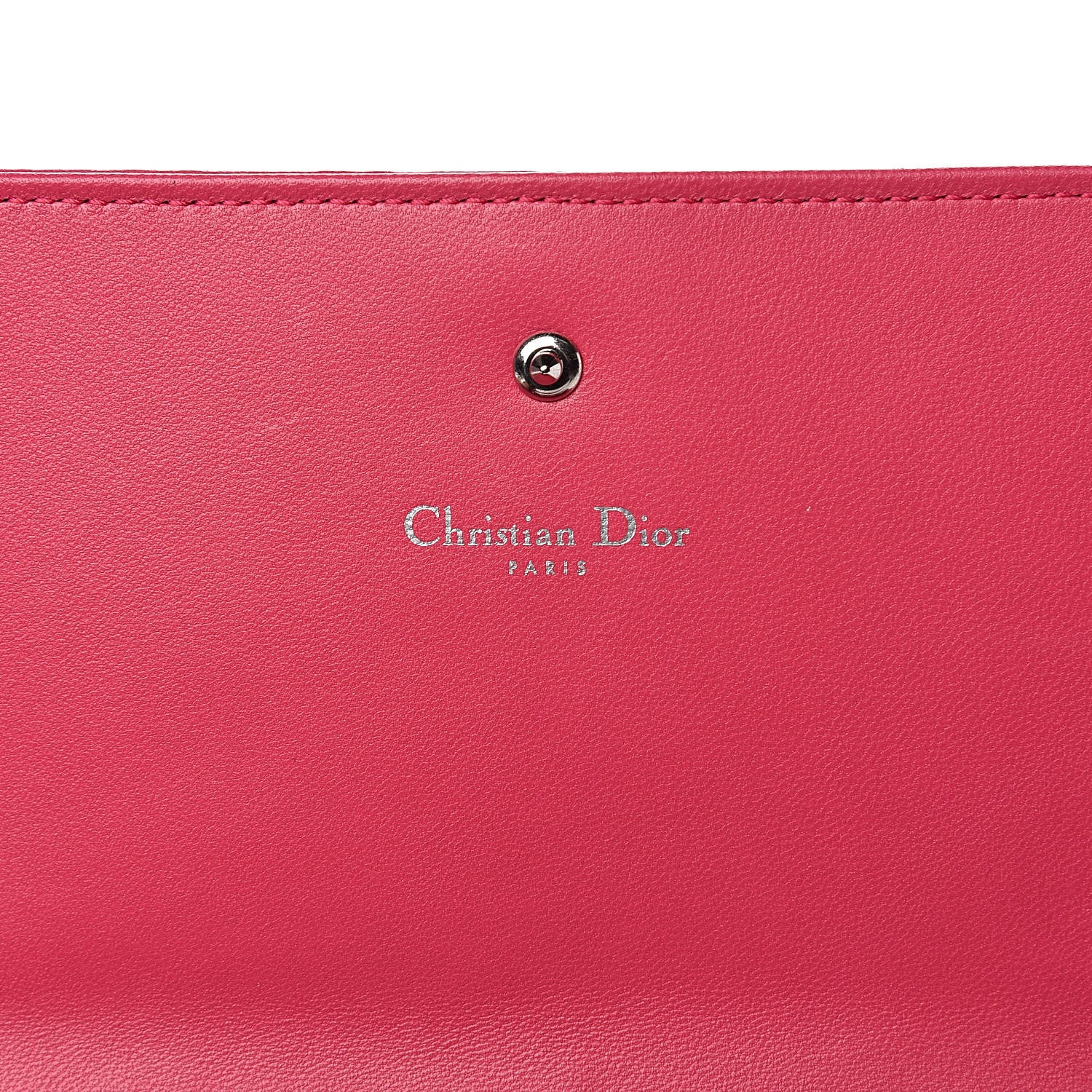 Christian Dior Lambskin Diorama Croisiere Chain Wallet Fuchsia 6 of 10
