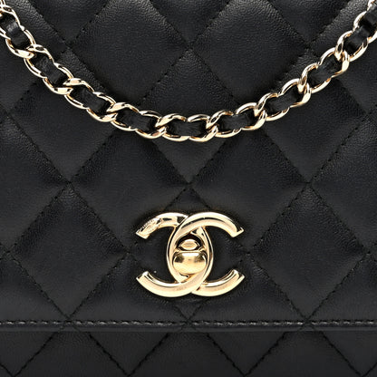 Chanel Lambskin Quilted Trendy CC Wallet On Chain WOC Black 8 of 10
