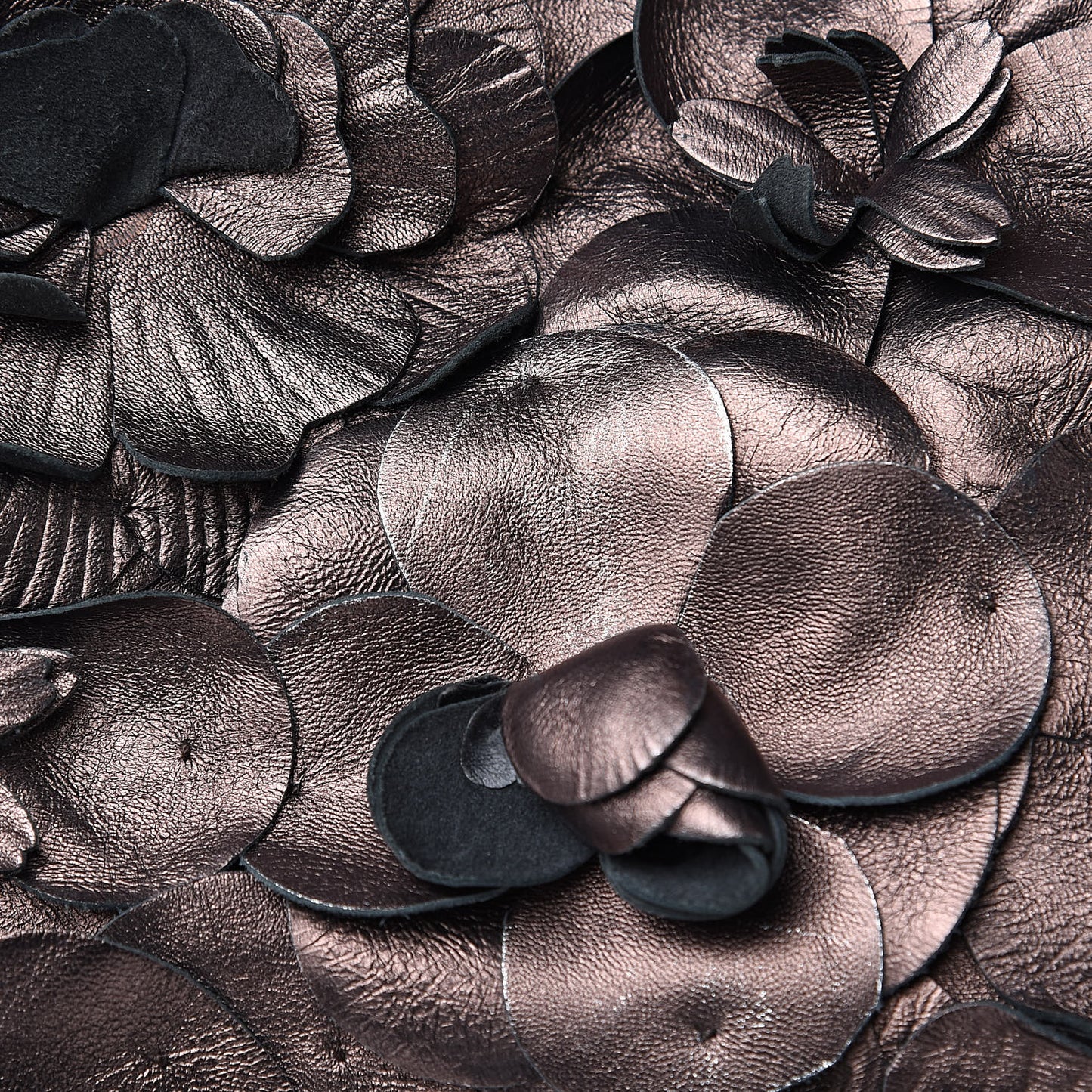 Metallic Nappa Floral Tote