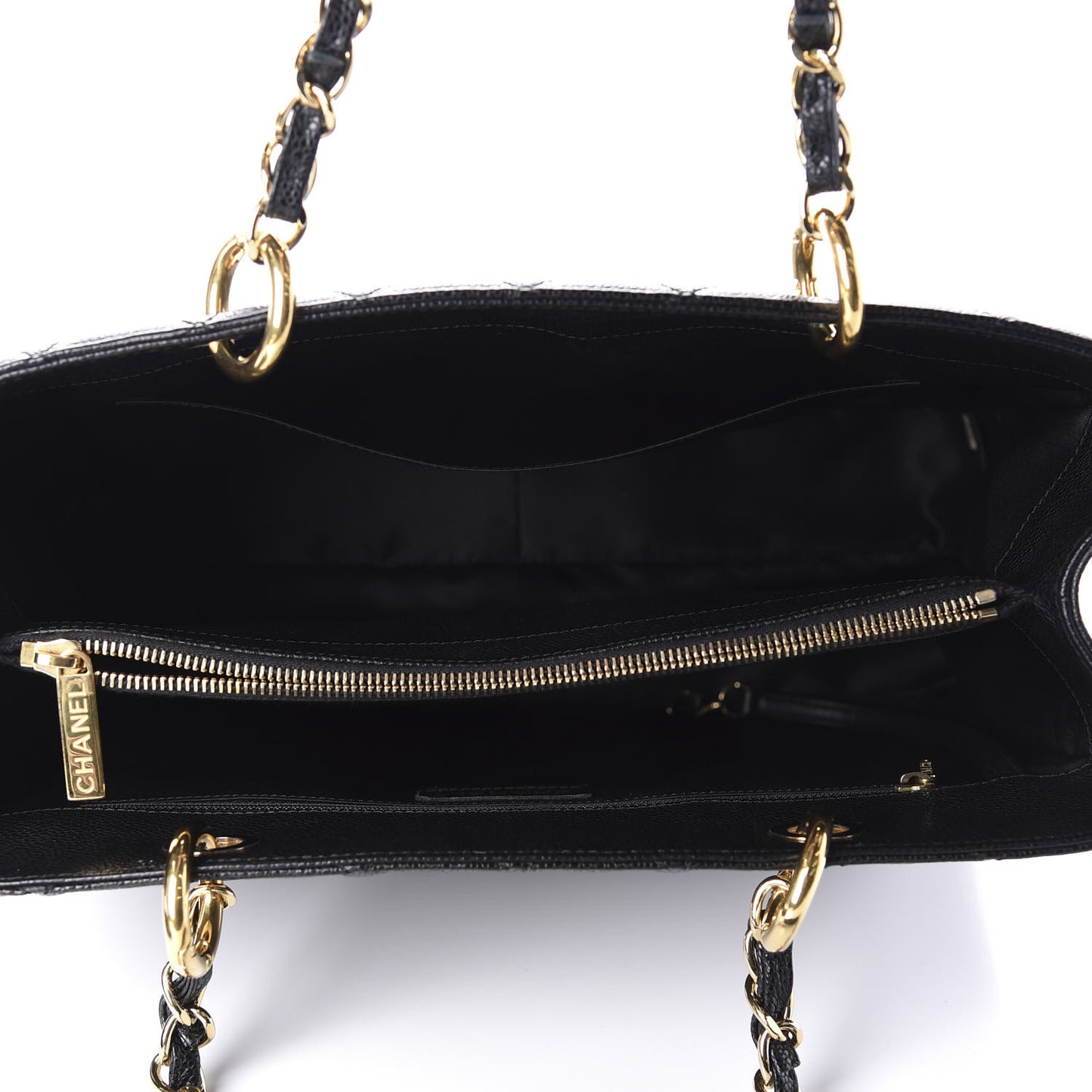 Caviar Quilted Grand Shopping Tote GST Black