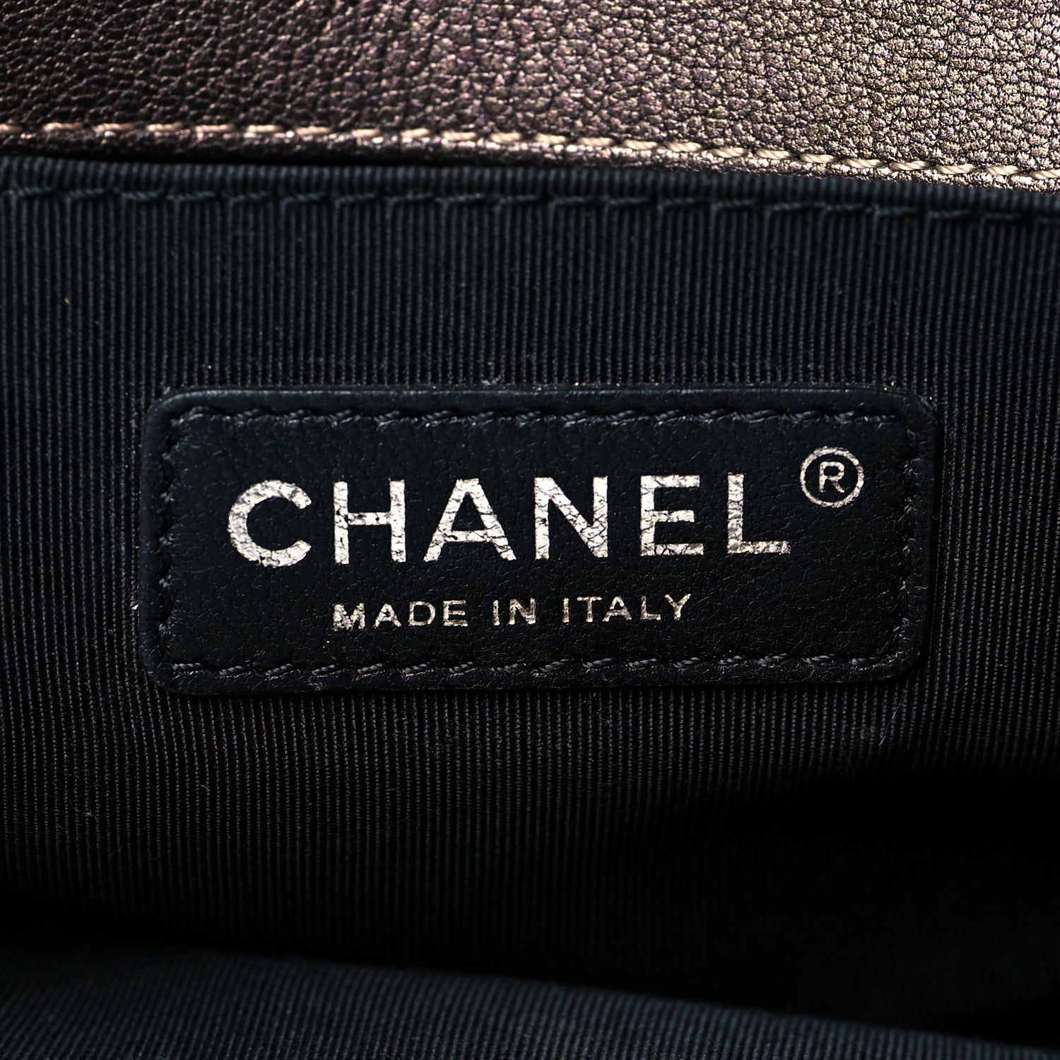 Chanel Iridescent Goatskin Quilted Medium Boy Flap Dark Gold 6 of 10