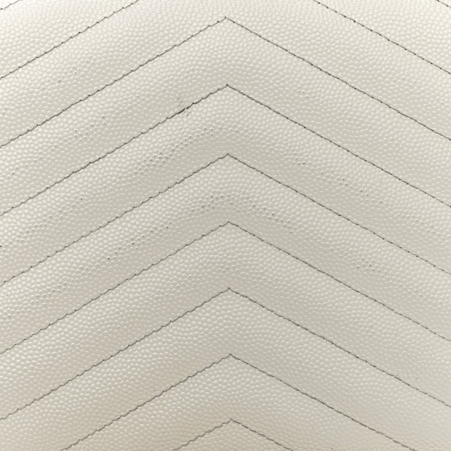 Grain De Poudre Matelasse Chevron Monogram Chain Wallet White