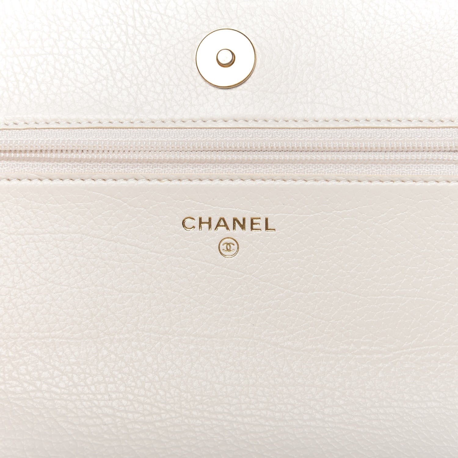 Chanel Calfskin Crochet Chanel 19 Wallet On Chain WOC White Black 8 of 12